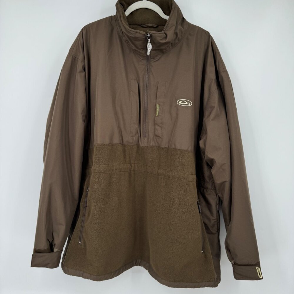 Drake Waterfowl Men's Brown Eqwader Quarter Zip Brown men’s size 3X